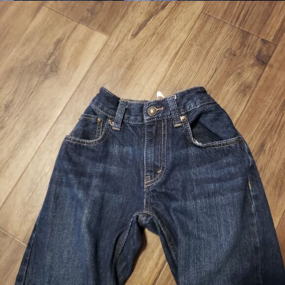 Levis 505 Dark Denim Jeans Kids Sz 8 Reg 24x22 - Picture 3 of 6